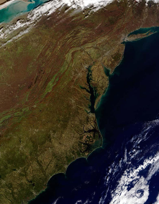 Satellite Mid-Atlantic United States Wall Decal