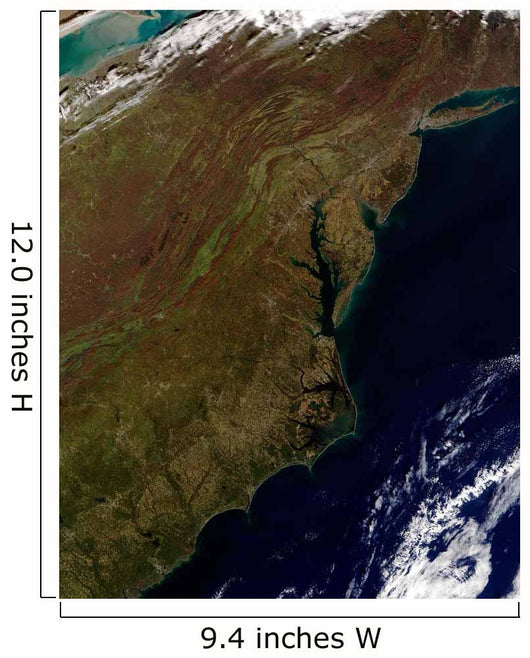 Satellite Mid-Atlantic United States Wall Decal