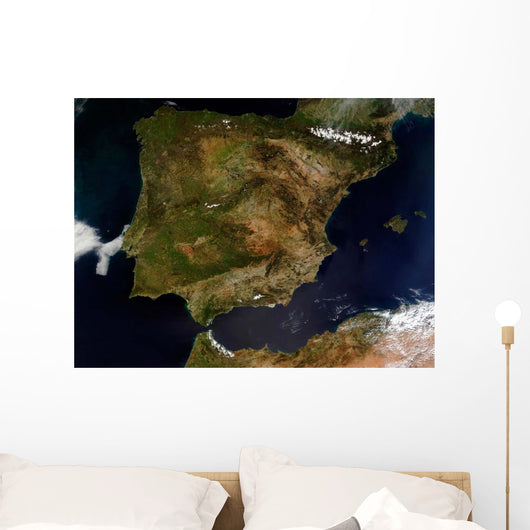 Satellite Spain and Portugal Wall Decal Design 1