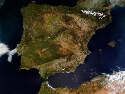 Satellite Spain and Portugal Wall Decal Design 1