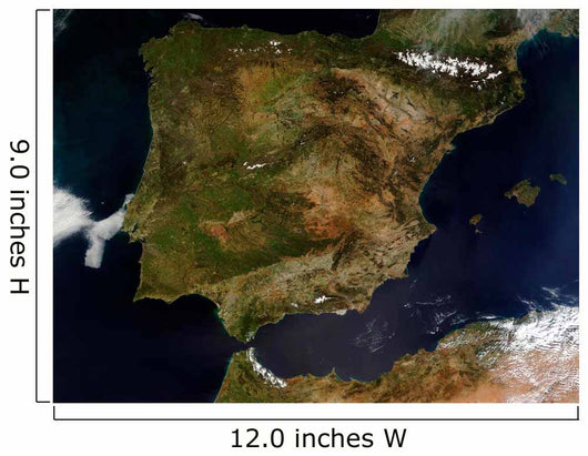 Satellite Spain and Portugal Wall Decal Design 1