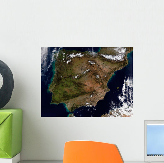 Satellite Spain and Portugal Wall Decal Design 2