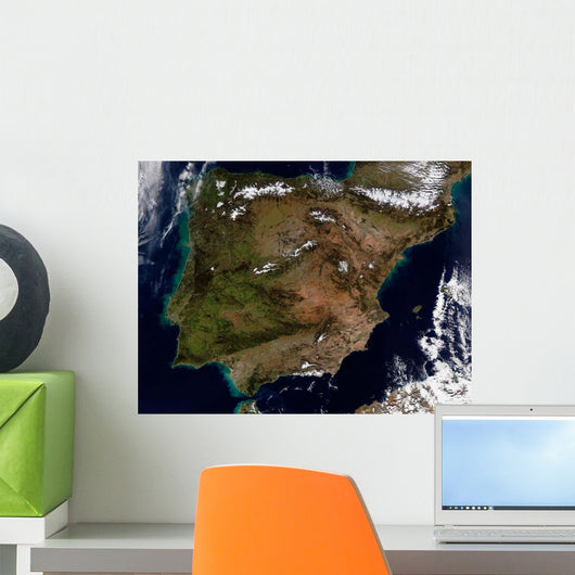 Satellite Spain and Portugal Wall Decal Design 2