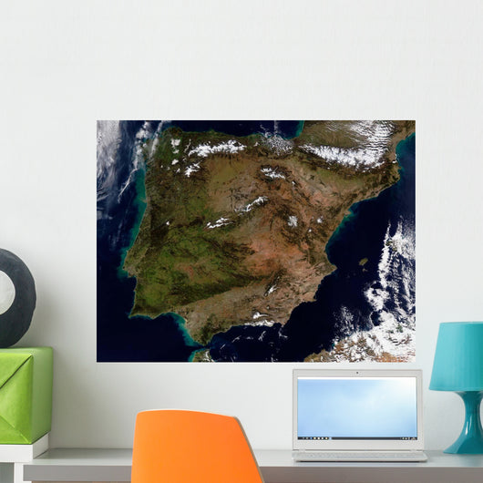 Satellite Spain and Portugal Wall Decal Design 2