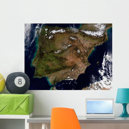 Satellite Spain and Portugal Wall Decal Design 2