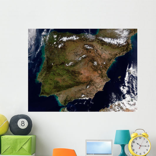 Satellite Spain and Portugal Wall Decal Design 2