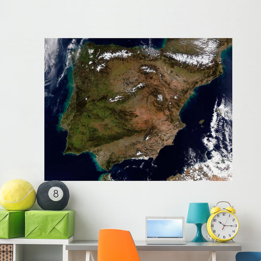 Satellite Spain and Portugal Wall Decal Design 2