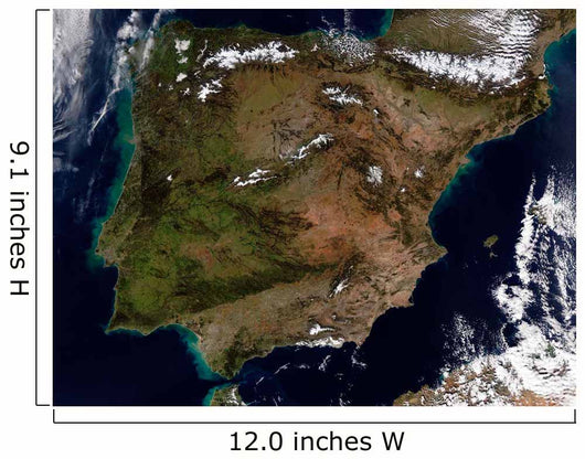 Satellite Spain and Portugal Wall Decal Design 2