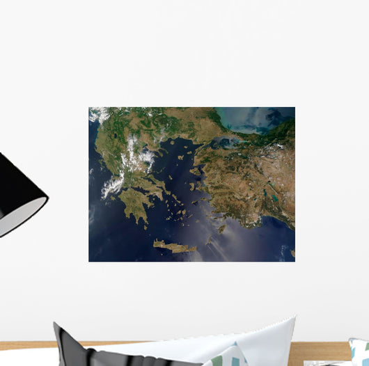 Satellite Greece and Turkey Wall Decal Design 1