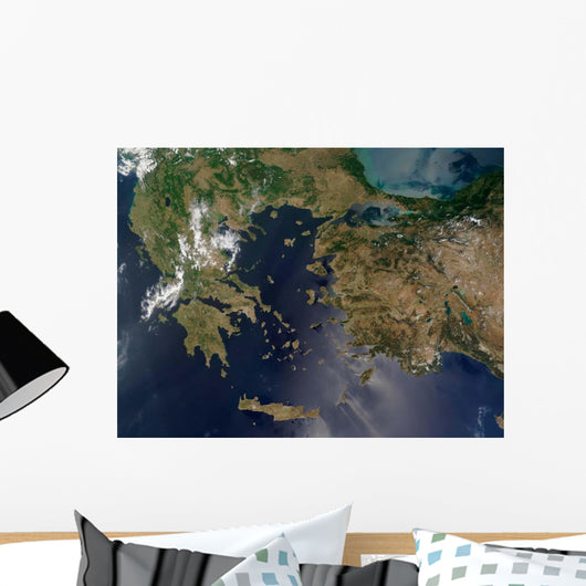 Satellite Greece and Turkey Wall Decal Design 1