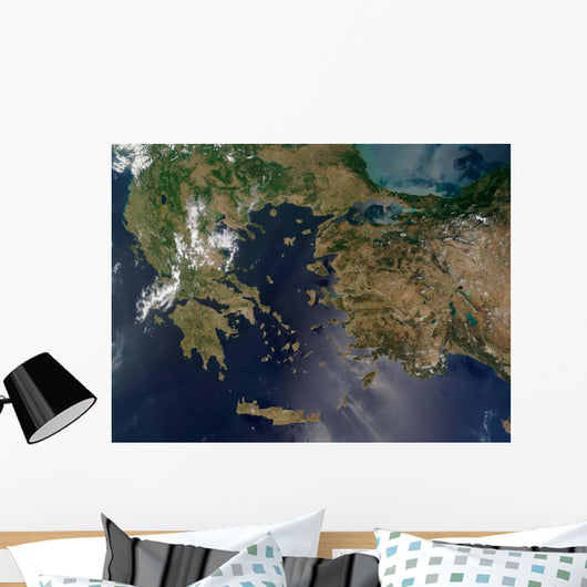 Satellite Greece and Turkey Wall Decal Design 1