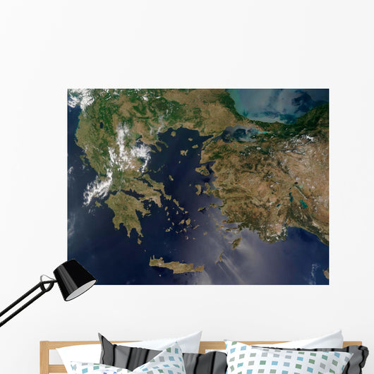 Satellite Greece and Turkey Wall Decal Design 1