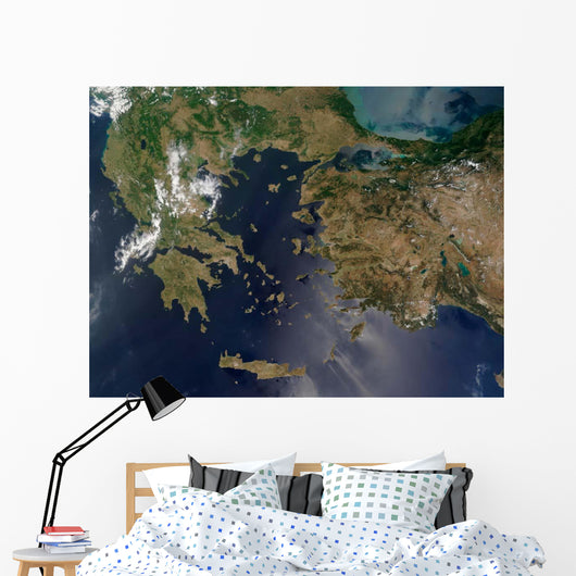 Satellite Greece and Turkey Wall Decal Design 1