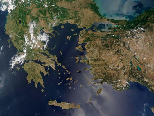 Satellite Greece and Turkey Wall Decal Design 1