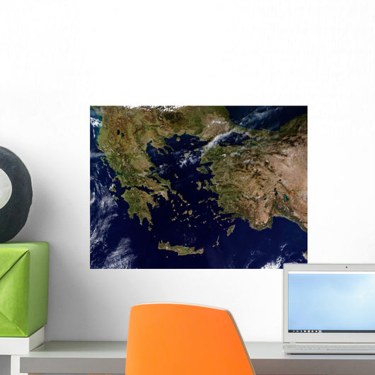 Satellite Greece and Turkey Wall Decal Design 2