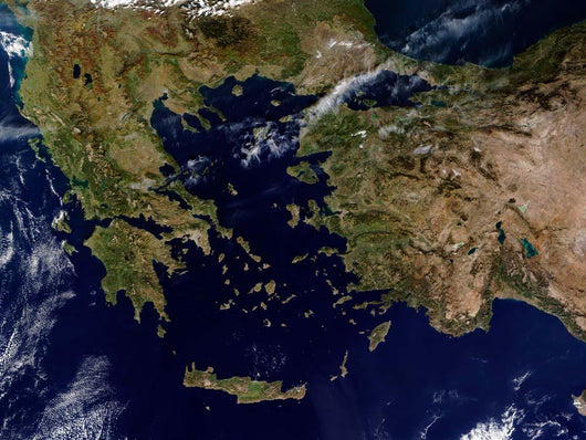 Satellite Greece and Turkey Wall Decal Design 2