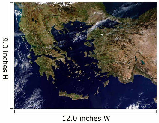 Satellite Greece and Turkey Wall Decal Design 2