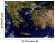 Satellite Greece and Turkey Wall Decal Design 2