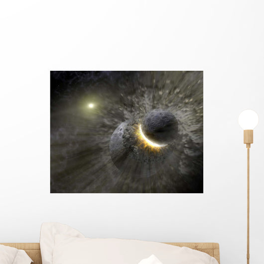 Collision between Massive Objects Wall Decal