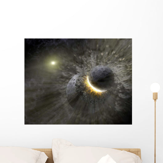 Collision between Massive Objects Wall Decal