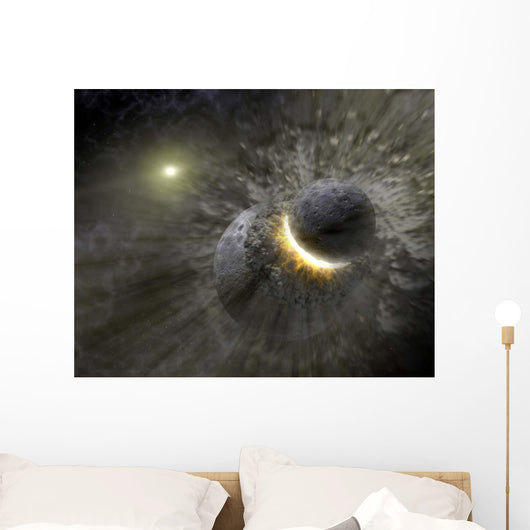 Collision between Massive Objects Wall Decal