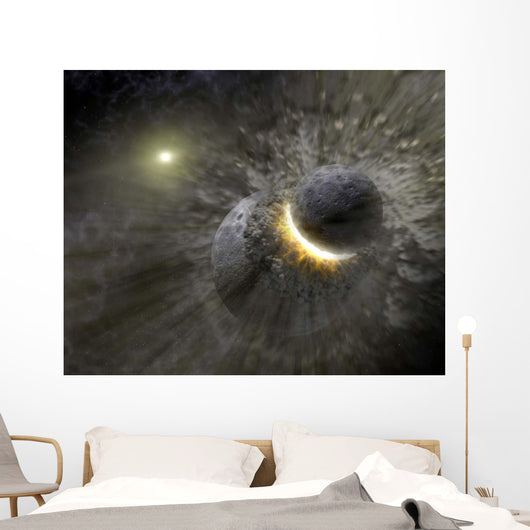 Collision between Massive Objects Wall Decal