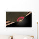 Cherry-red Aurora Hovering over Wall Decal
