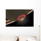 Cherry-red Aurora Hovering over Wall Decal