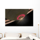 Cherry-red Aurora Hovering over Wall Decal
