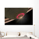 Cherry-red Aurora Hovering over Wall Decal