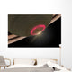 Cherry-red Aurora Hovering over Wall Decal