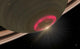 Cherry-red Aurora Hovering over Wall Decal