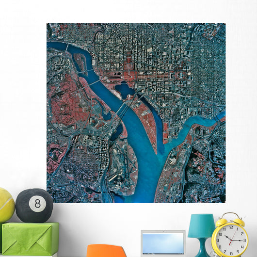 Aerial Washington Dc Wall Decal