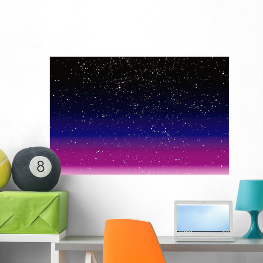 Computer Enhanced Star Scene Wall Decal