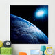 Shining Star over Earth Wall Decal
