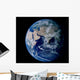 Earth from Space Showing Wall Decal Design 1
