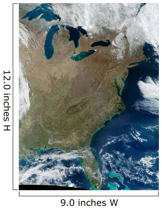 Satellite Eastern United States Wall Decal Design 2