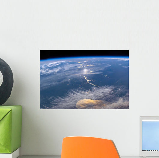 From Space Featuring Lake Wall Decal