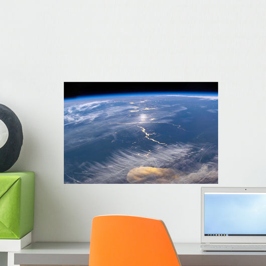 From Space Featuring Lake Wall Decal