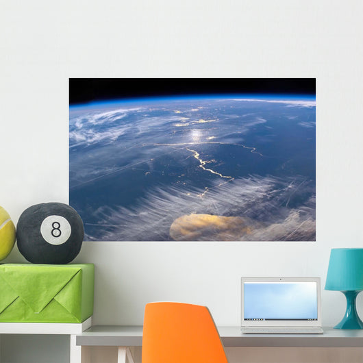 From Space Featuring Lake Wall Decal