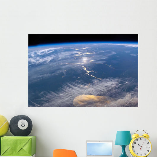 From Space Featuring Lake Wall Decal
