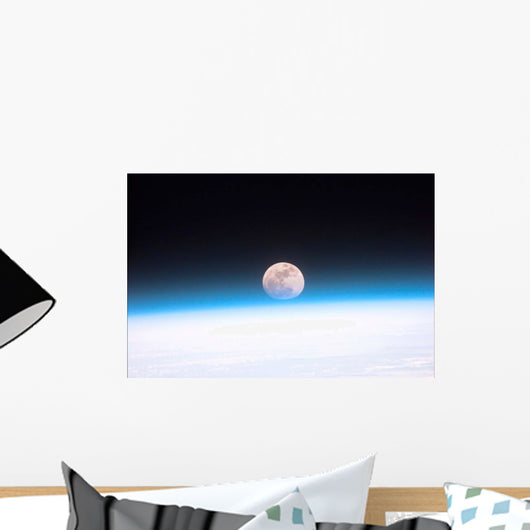 Moon Partially Obscured Atmosphere Wall Decal