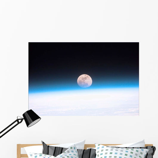 Moon Partially Obscured Atmosphere Wall Decal