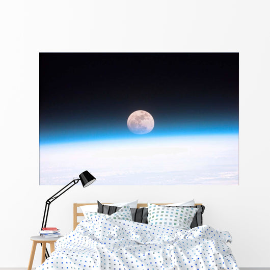 Moon Partially Obscured Atmosphere Wall Decal