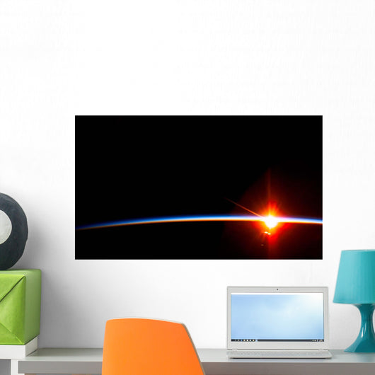 Bright Sun Dissects Airglow Wall Decal