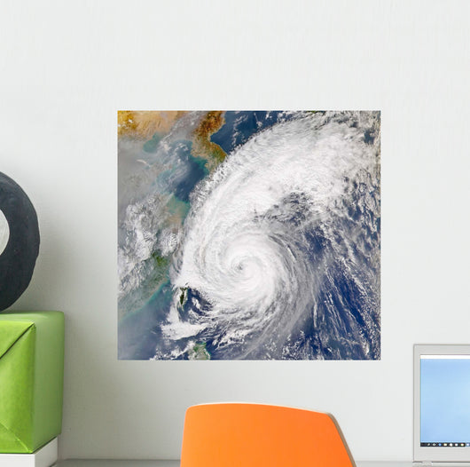 Satellite Image Typhoon Wall Decal