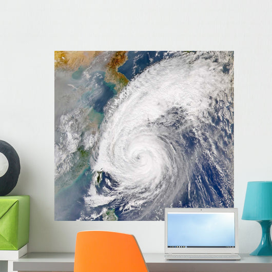 Satellite Image Typhoon Wall Decal