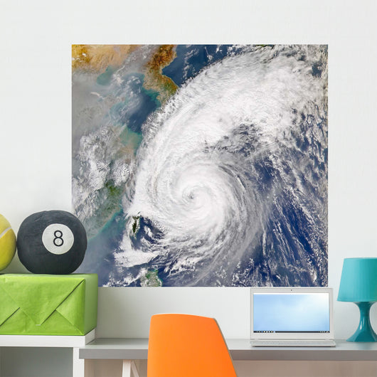 Satellite Image Typhoon Wall Decal