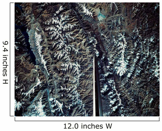 Satellite Image Mountain Range Wall Decal