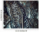 Satellite Image Mountain Range Wall Decal